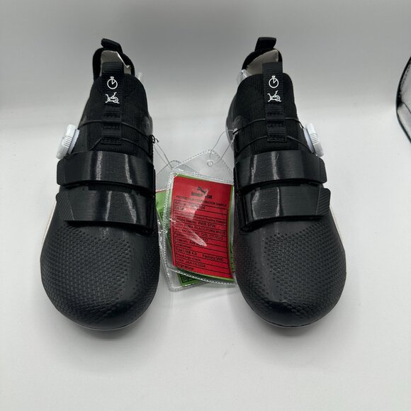 PUMA PWRSPIN Indoor Cycling Shoes Black/White 378096-04 Men's 5 NEW - Picture 3 of 10
